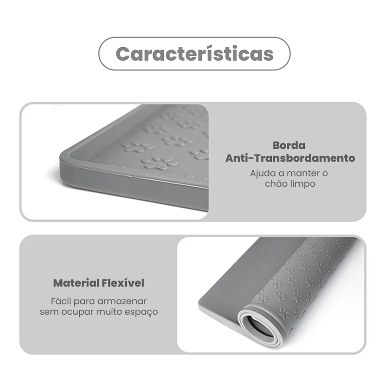 Tapete de Silicone Impermeável para Pets – Praticidade, Limpeza e Envio Rápido!