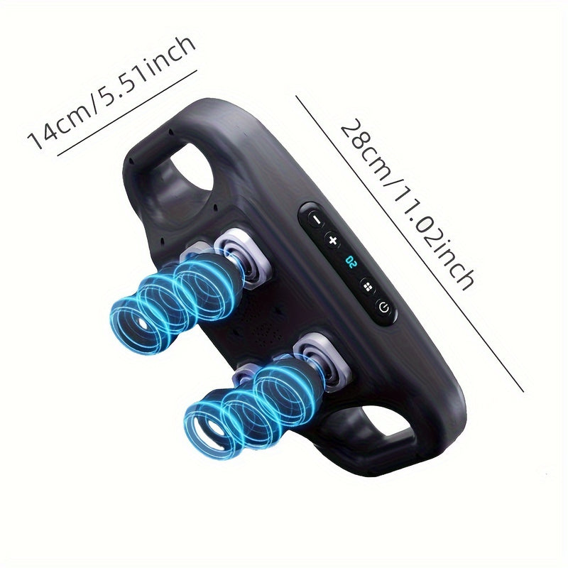 Fenash 6-Head Deep Tissue Massager with Rechargeable Nickel Battery, 2000mAh, USB Charging, Whole Body Percussion, Plastic Material, No Papaya, High Power Output, 30KG Strong Power, 14400 Max Thrust, 21MM Deep Massage