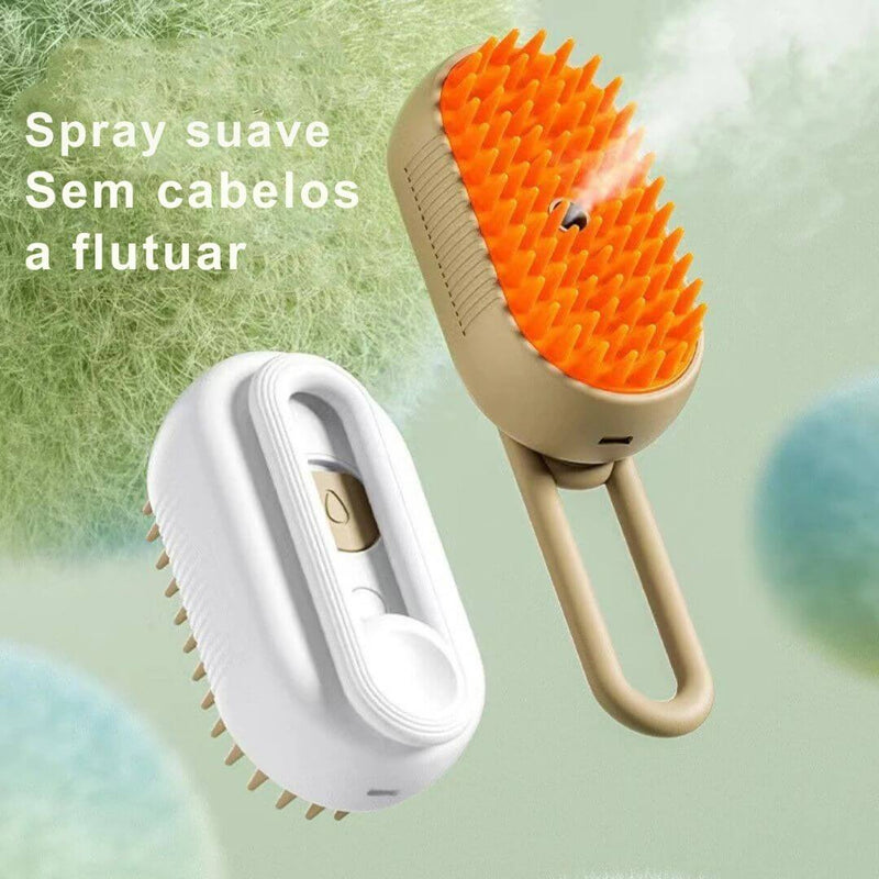 PetCare SteamBrush™ - Escova elétrica de tosa com spray de água