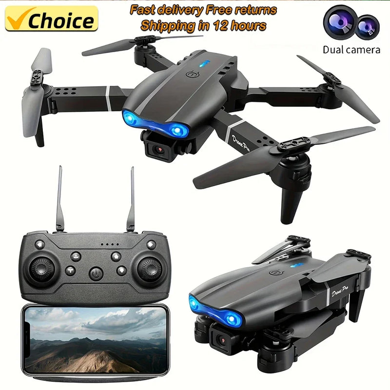 Professinal With 1080P Wide Angle HD Camera Foldable Helicopter WIFI FPV Height Hold Gift Toy 2024 E99Pro RC Drone 4K