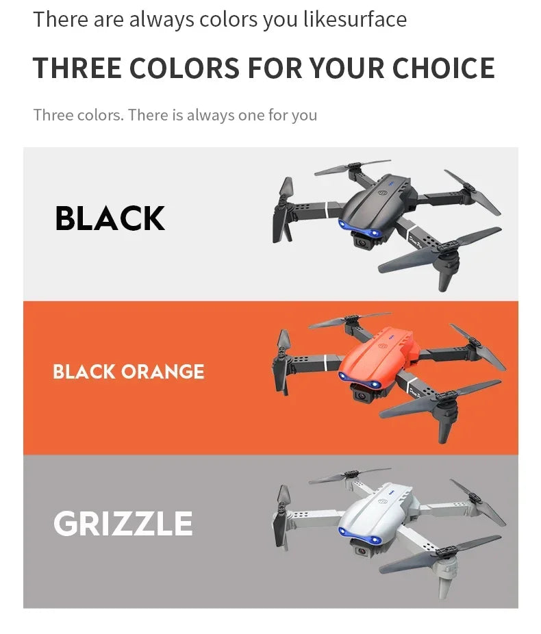 Professinal With 1080P Wide Angle HD Camera Foldable Helicopter WIFI FPV Height Hold Gift Toy 2024 E99Pro RC Drone 4K